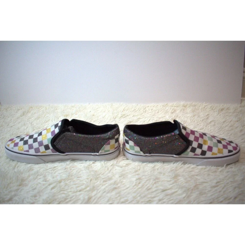 Vans Glitter Checkerboard Slip-On (Special Edition) (VVN0A4UHZ3V6) Women's Sz 9